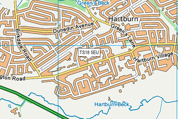 TS18 5EU map - OS VectorMap District (Ordnance Survey)