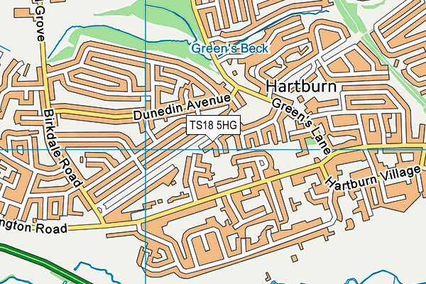 TS18 5HG map - OS VectorMap District (Ordnance Survey)