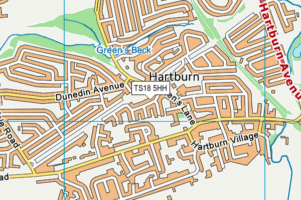 TS18 5HH map - OS VectorMap District (Ordnance Survey)