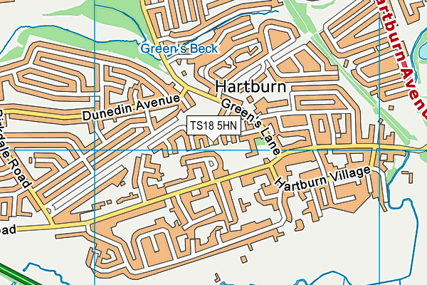 TS18 5HN map - OS VectorMap District (Ordnance Survey)