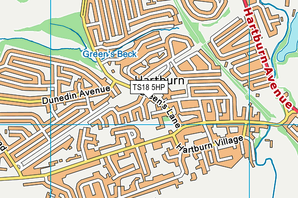 TS18 5HP map - OS VectorMap District (Ordnance Survey)