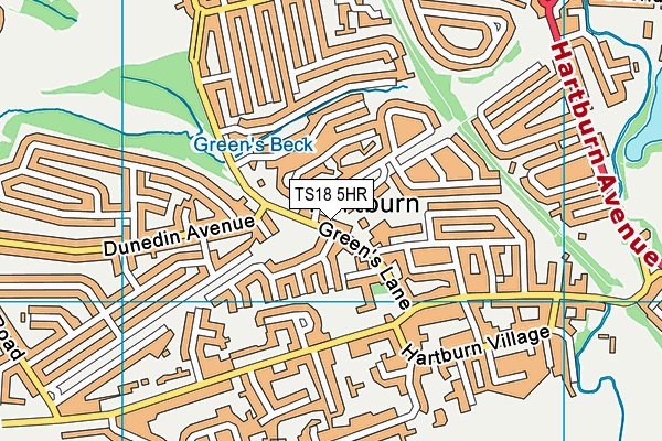 TS18 5HR map - OS VectorMap District (Ordnance Survey)