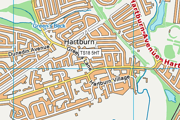 TS18 5HT map - OS VectorMap District (Ordnance Survey)