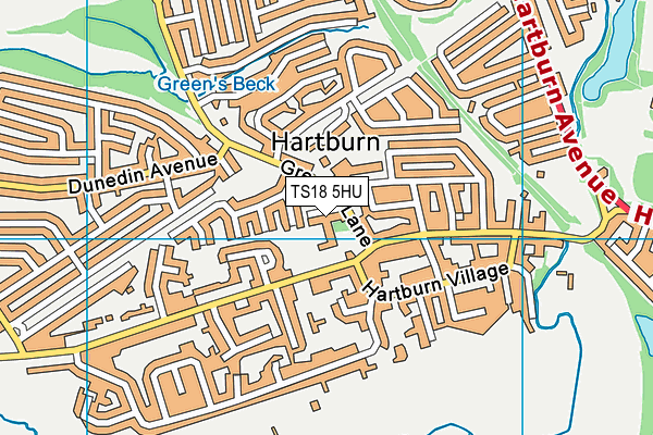 TS18 5HU map - OS VectorMap District (Ordnance Survey)