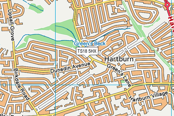 TS18 5HX map - OS VectorMap District (Ordnance Survey)
