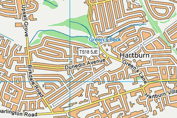 TS18 5JE map - OS VectorMap District (Ordnance Survey)