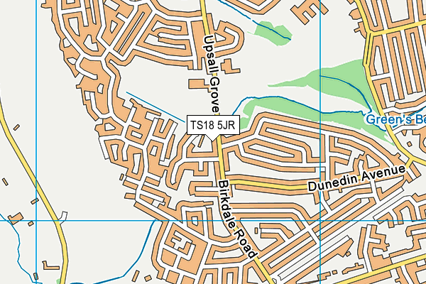 TS18 5JR map - OS VectorMap District (Ordnance Survey)