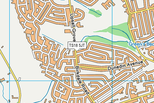 TS18 5JT map - OS VectorMap District (Ordnance Survey)