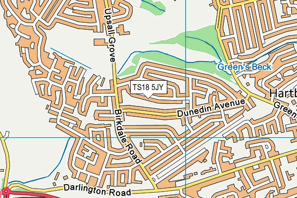 TS18 5JY map - OS VectorMap District (Ordnance Survey)