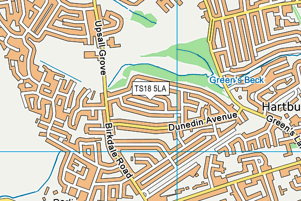 TS18 5LA map - OS VectorMap District (Ordnance Survey)