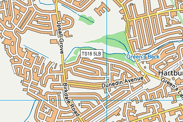 TS18 5LB map - OS VectorMap District (Ordnance Survey)