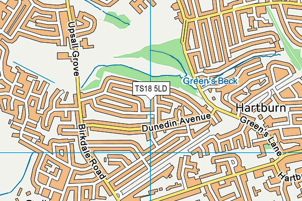 TS18 5LD map - OS VectorMap District (Ordnance Survey)