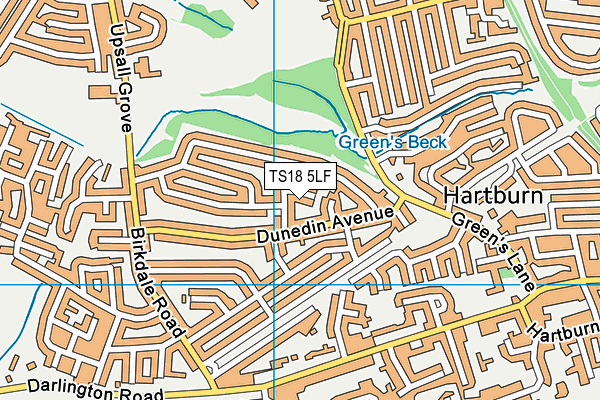 TS18 5LF map - OS VectorMap District (Ordnance Survey)