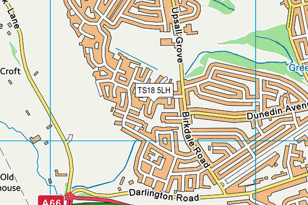 TS18 5LH map - OS VectorMap District (Ordnance Survey)