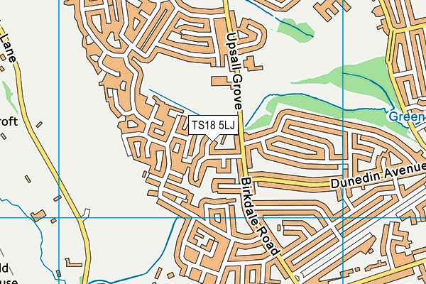 TS18 5LJ map - OS VectorMap District (Ordnance Survey)