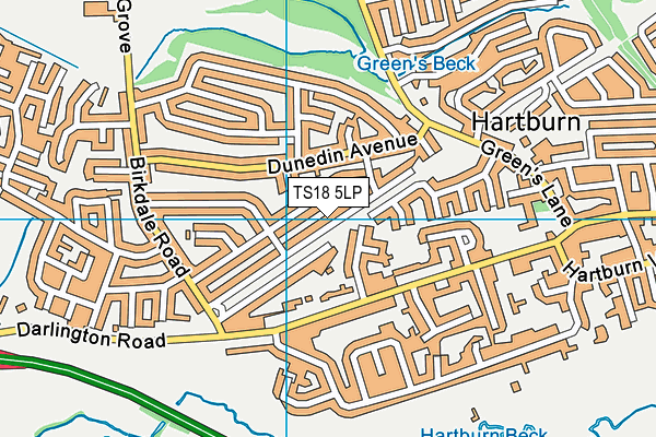 TS18 5LP map - OS VectorMap District (Ordnance Survey)