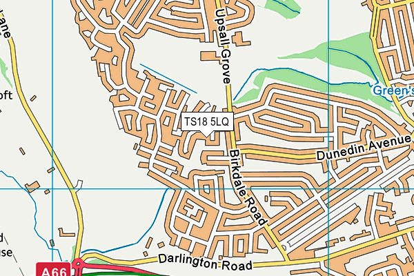 TS18 5LQ map - OS VectorMap District (Ordnance Survey)