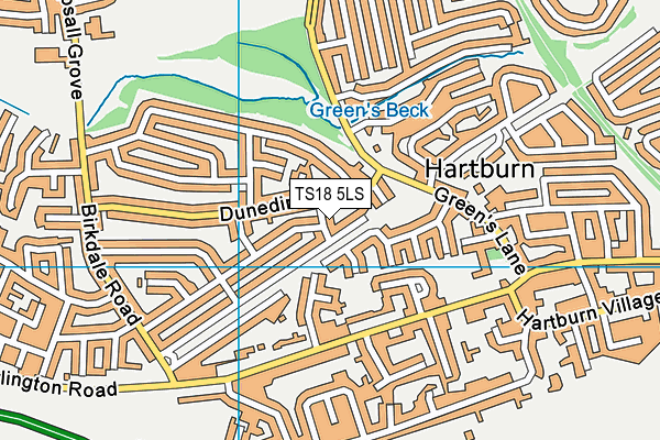 TS18 5LS map - OS VectorMap District (Ordnance Survey)