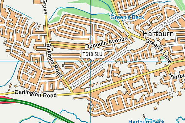 TS18 5LU map - OS VectorMap District (Ordnance Survey)