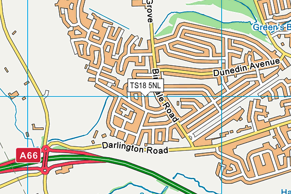 TS18 5NL map - OS VectorMap District (Ordnance Survey)