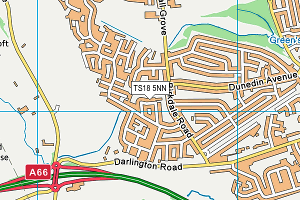 TS18 5NN map - OS VectorMap District (Ordnance Survey)