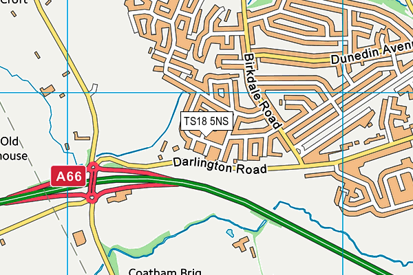 TS18 5NS map - OS VectorMap District (Ordnance Survey)