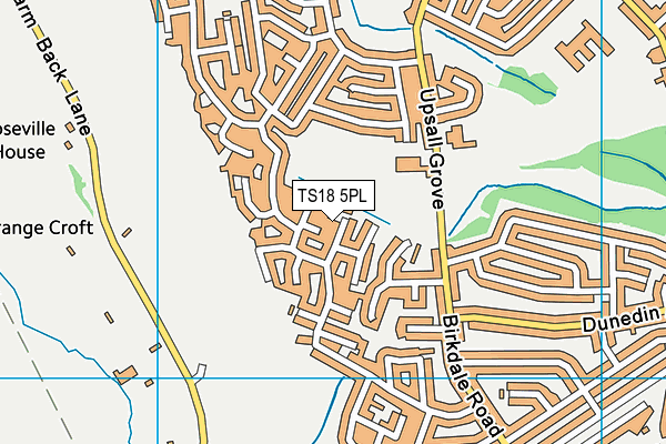 TS18 5PL map - OS VectorMap District (Ordnance Survey)
