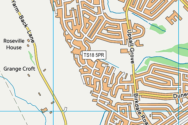 TS18 5PR map - OS VectorMap District (Ordnance Survey)