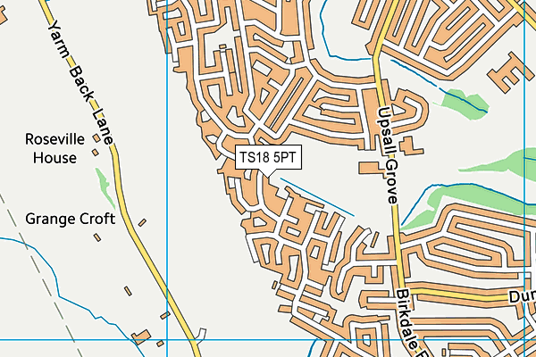 TS18 5PT map - OS VectorMap District (Ordnance Survey)