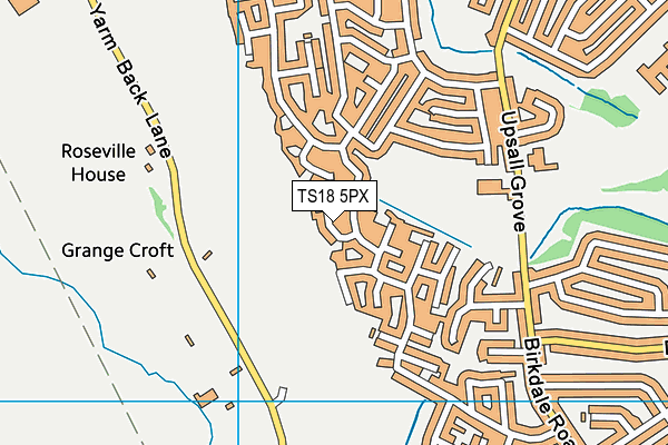 TS18 5PX map - OS VectorMap District (Ordnance Survey)