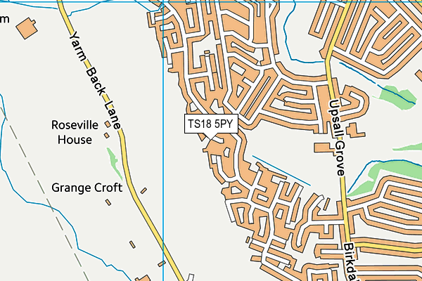 TS18 5PY map - OS VectorMap District (Ordnance Survey)