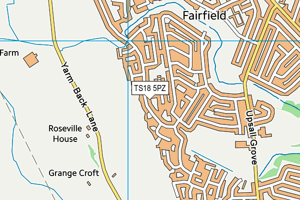 TS18 5PZ map - OS VectorMap District (Ordnance Survey)