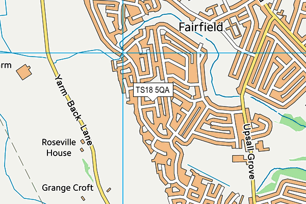 TS18 5QA map - OS VectorMap District (Ordnance Survey)