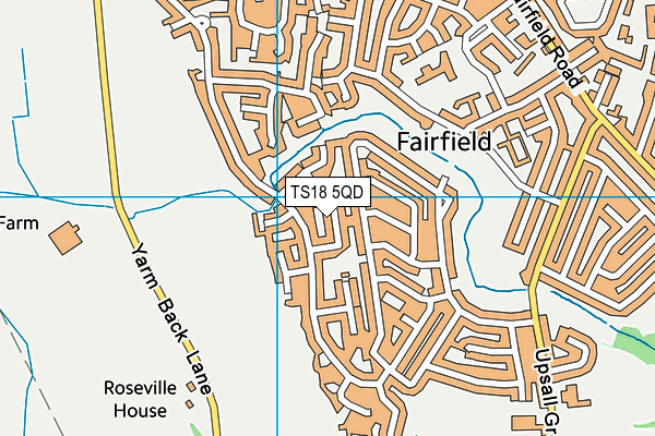 TS18 5QD map - OS VectorMap District (Ordnance Survey)