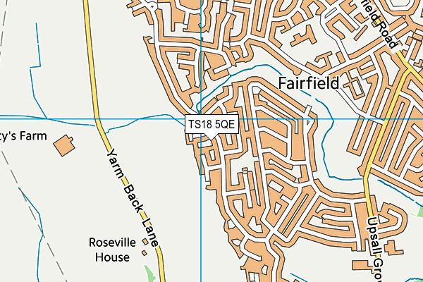 TS18 5QE map - OS VectorMap District (Ordnance Survey)