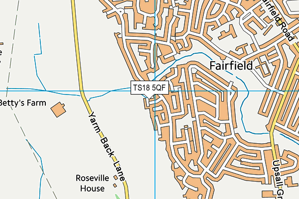 TS18 5QF map - OS VectorMap District (Ordnance Survey)