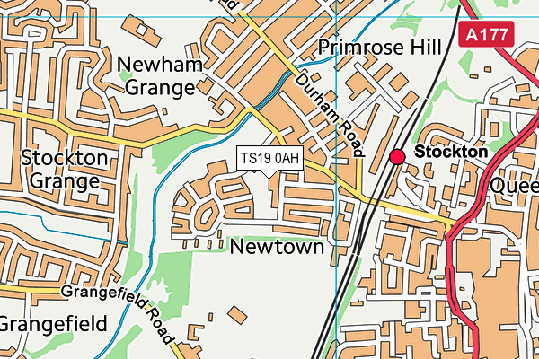 TS19 0AH map - OS VectorMap District (Ordnance Survey)