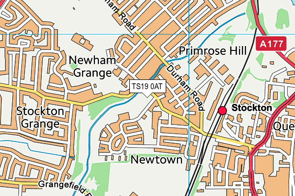 TS19 0AT map - OS VectorMap District (Ordnance Survey)