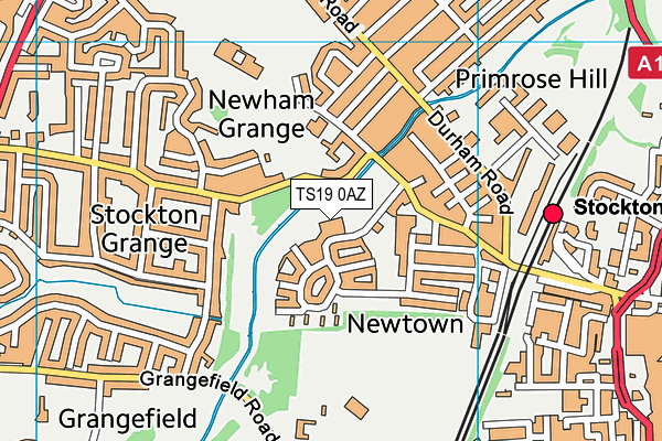 TS19 0AZ map - OS VectorMap District (Ordnance Survey)