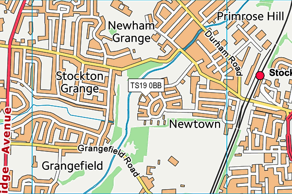 TS19 0BB map - OS VectorMap District (Ordnance Survey)