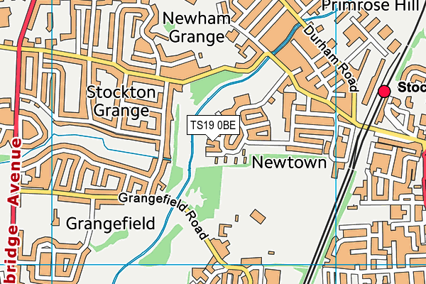 TS19 0BE map - OS VectorMap District (Ordnance Survey)