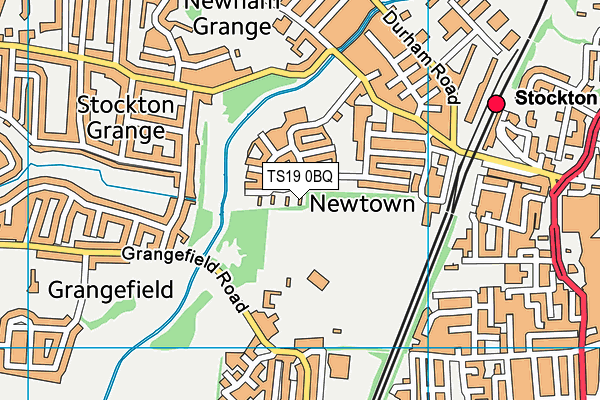 TS19 0BQ map - OS VectorMap District (Ordnance Survey)