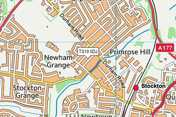 TS19 0DJ map - OS VectorMap District (Ordnance Survey)