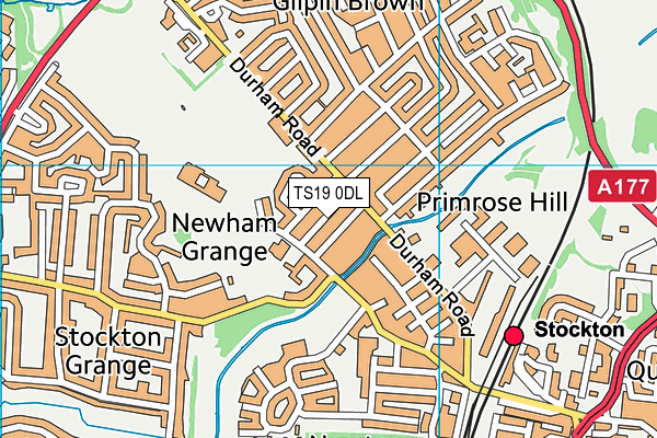 TS19 0DL map - OS VectorMap District (Ordnance Survey)