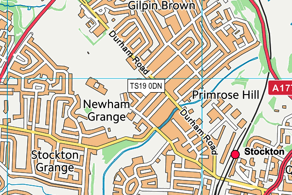 TS19 0DN map - OS VectorMap District (Ordnance Survey)