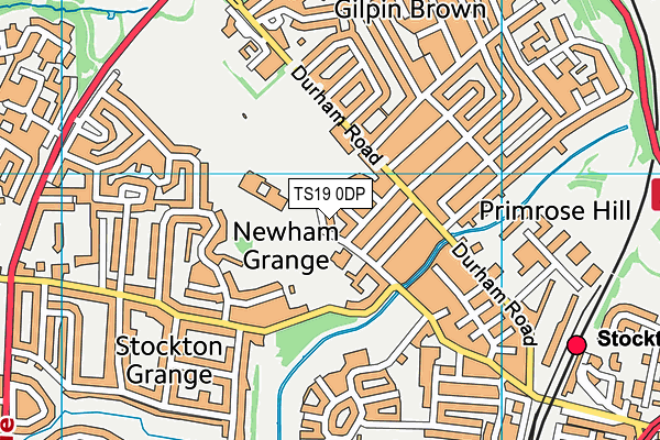 TS19 0DP map - OS VectorMap District (Ordnance Survey)