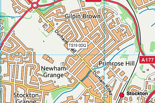 TS19 0DQ map - OS VectorMap District (Ordnance Survey)