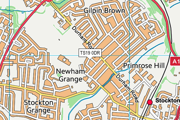 TS19 0DR map - OS VectorMap District (Ordnance Survey)