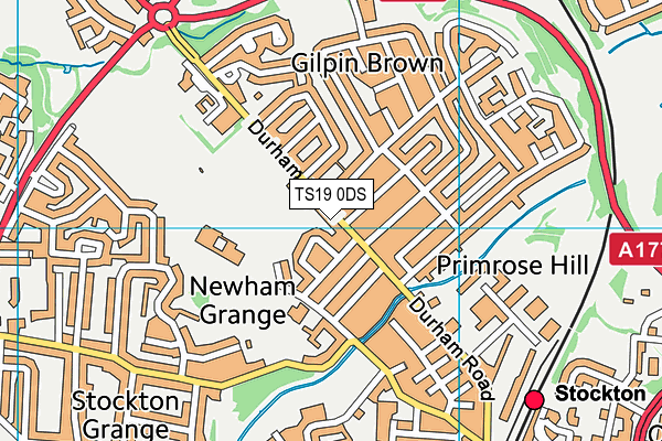 TS19 0DS map - OS VectorMap District (Ordnance Survey)