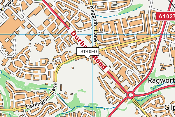 TS19 0ED map - OS VectorMap District (Ordnance Survey)